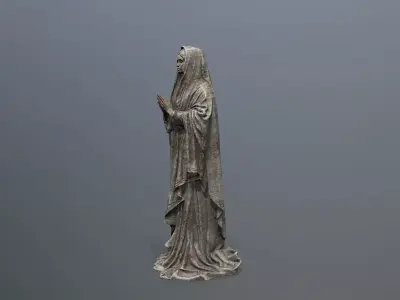 Woman Statue Low-poly 3D model