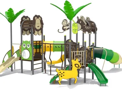 Jungle Playground Low-poly 3D model