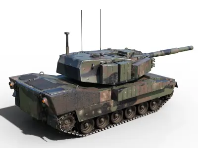 4 coatings of USA ARMY M8 Armored Gun System light tank Low-poly 3D model