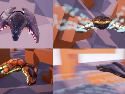 Basic Spaceship   Vector Low-poly 3D model