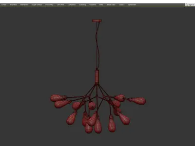 Aiwen Chandelier Low-poly 3D model