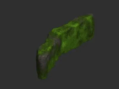 Cave Wall 3 - Moss 2 Low-poly 3D model