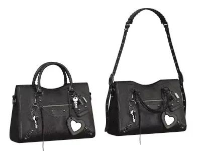 Balenciaga Le City Medium Bag Black Low-poly 3D model