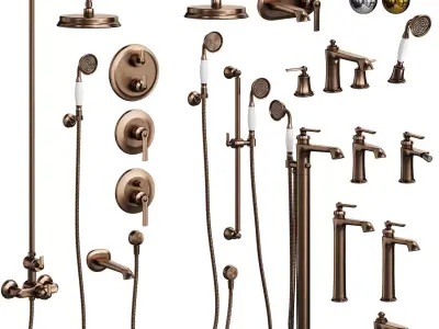 Faucet Set Omnires Armance 3D model