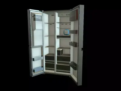 LG side by side Refrigerator Low-poly 3D model