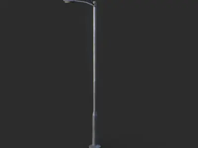 Double Highway Light 1 Low-poly 3D model