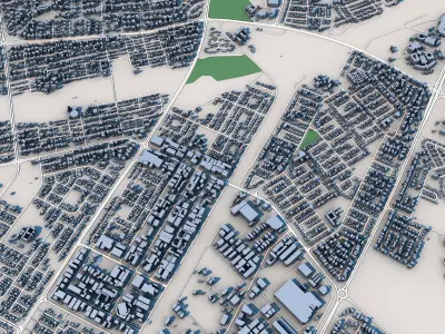 Gaborone City Botswana 3D model