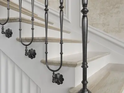 Classic stairs 5 3D model