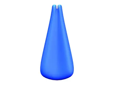 Blue Purse Hand Bag Low-poly 3D model