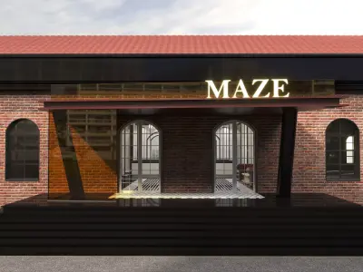 Restaurant - Cafe - Casino - Bar 3D Model - Corona Render 3D model