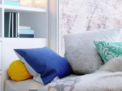 Cozy corner set 01  3D model