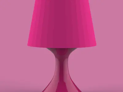 Lampan table lamp with shade Low-poly 3D model