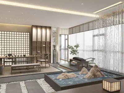 Japanese office Interior 3D model