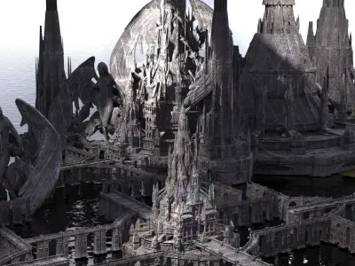 Mistress of evil castle Halls 3D model
