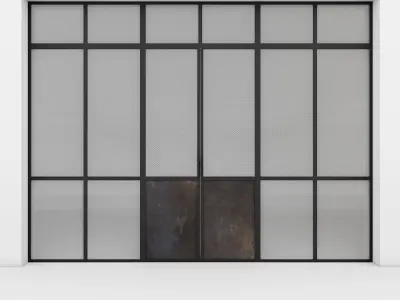 Aluminium door 6 3D model