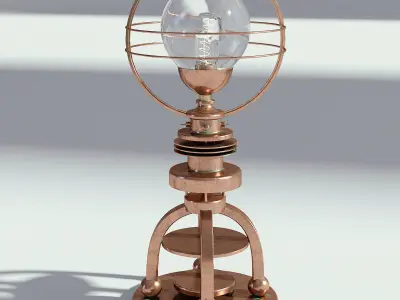 Copper Bulb Lamp 3D model