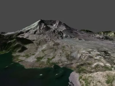 Mt ST Helens 3D model