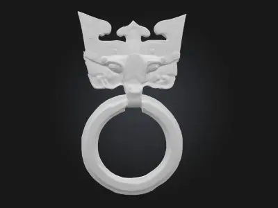 Bronze Dragon Door Knocker  Mystical Elegance with a Roar 3D print model