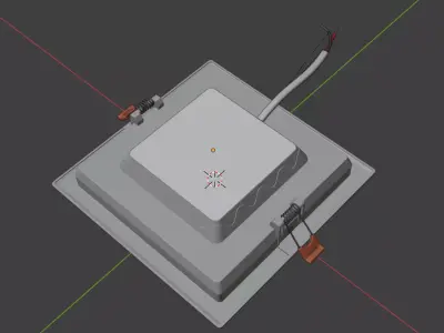 SquareLEDCeilingLight3DModel Low-poly 3D model