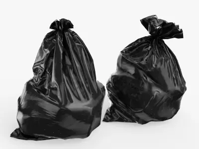 Garbage Bags Low Poly Low-poly 3D model