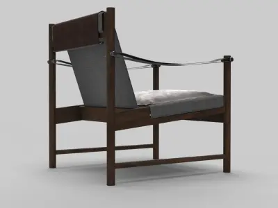 Lounge wood chair 3D model purchase