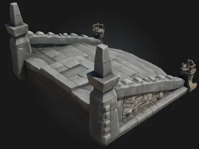 Ancient Stepped Altar  Sacred Heights of Forgotten Rituals 3D model