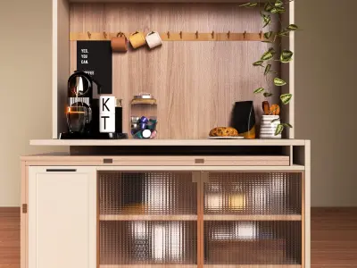 foldable coffee corner 3D model
