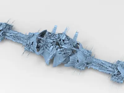 Saturn deep cloud relay Floor 3D 3D model