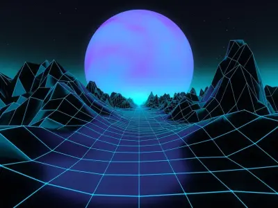 Sci-fi Environment Low-poly 3D model