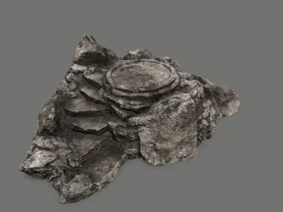Ladder Ruin Low-poly 3D model 12