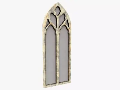 Medieval window Low-poly 3D model