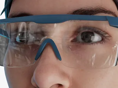  Female Scientist Rigged Character 