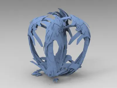 Transformer tail architecture 3  Low-poly 3D model