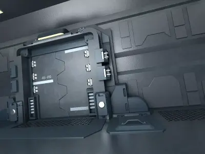 spaceship space station futuristic t sci-fi fantasy 3D model