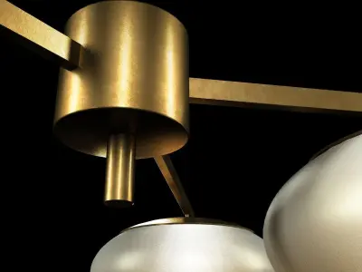 Chandelier By Angelo Lelli For Arredoluce 3D model