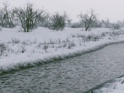Winter River Generator Low-poly 3D model