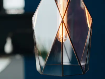 Pendant geometric glass light Quant Free 3D model