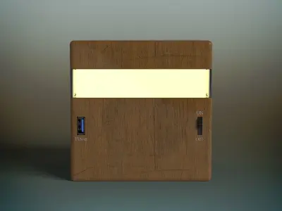 Wood lamp 3D model