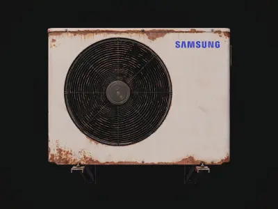 Rusty Aircon Unit Animated Low-poly 3D model