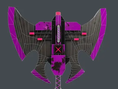 Sci-Fi Axe V4 - 05 Low-poly 3D model