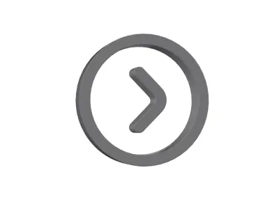 3d angle circle left Low-poly 3D model