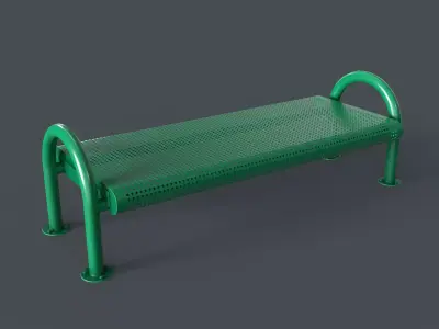Metal Modern Bench 5 PBR Game Ready Low-poly 3D model
