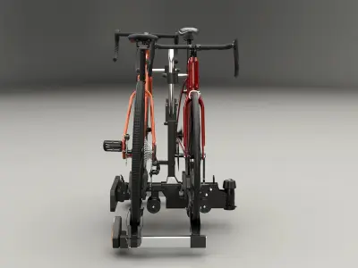  Bicycle Towbar Carrier with Road Bike and Gravel 