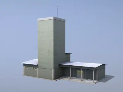 MilitaryBase PortoVelho ControlRoom Low-poly 3D model