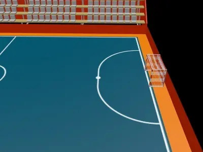 Futsal court Free 3D model