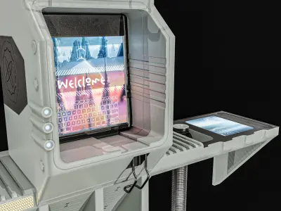 Sci- Fi Street Machine Low-poly 3D model