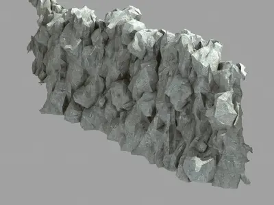Stone wall 69 3D model