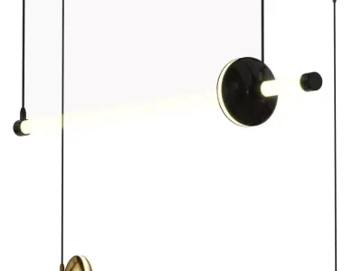 Sasaki Chandelier Low-poly 3D model