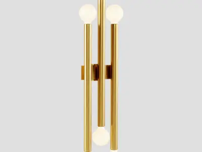Pair Gio Ponti Brass Sconce 3D model