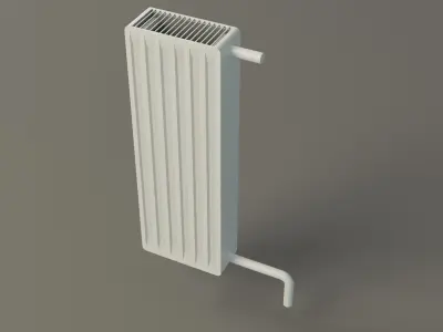 Modular Heating Radiator Low-poly 3D model